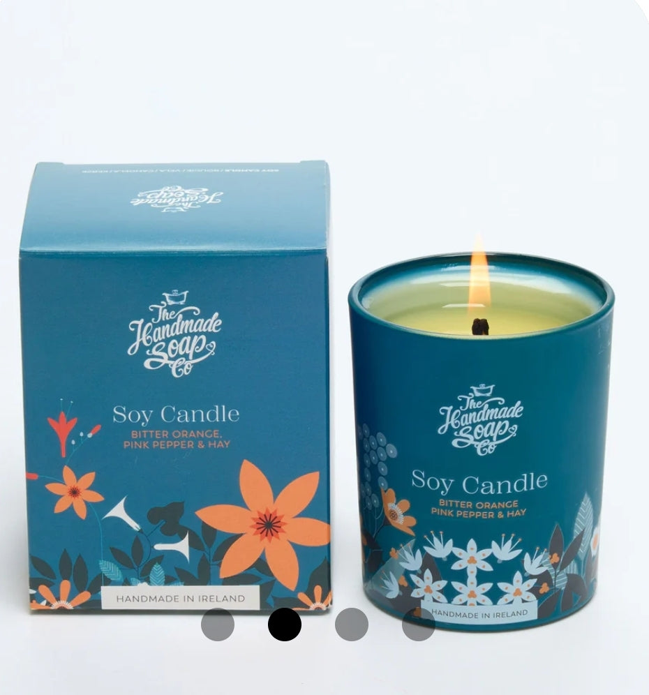 Scented Soy Candle - Bitter Orange, Pink Pepper & Hay | 210g