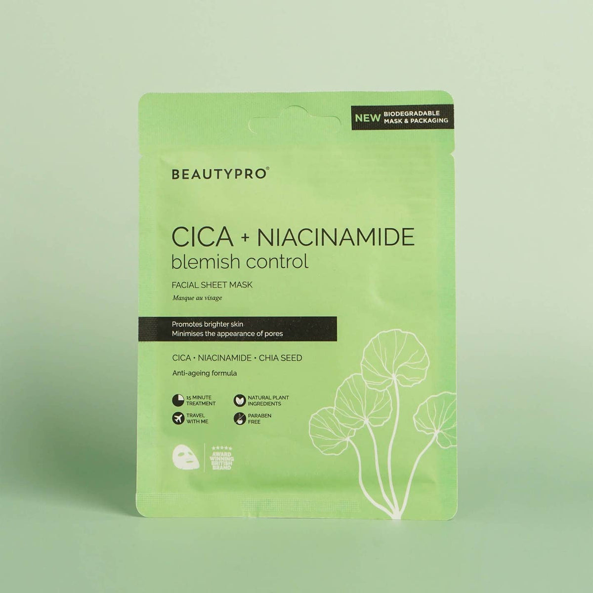 BEAUTYPRO Cica + Niacinamide Facial Sheet Mask