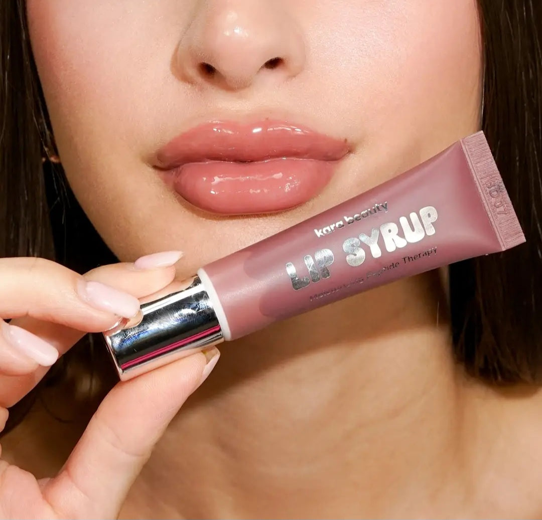 KARA BEAUTY Lip Syrup Moisturizing Peptide Therapy Lip Gloss - Mauve Berry
