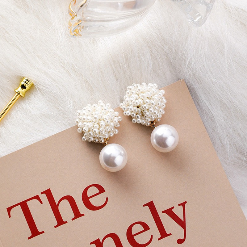 Charlotte Cluster Drop Earrings
