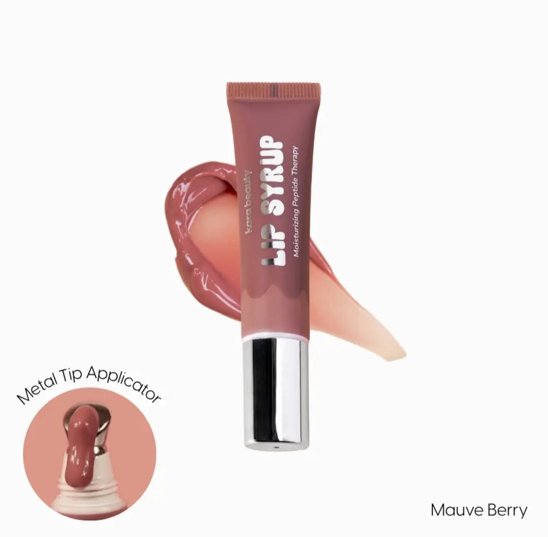 KARA BEAUTY Lip Syrup Moisturizing Peptide Therapy Lip Gloss - Mauve Berry