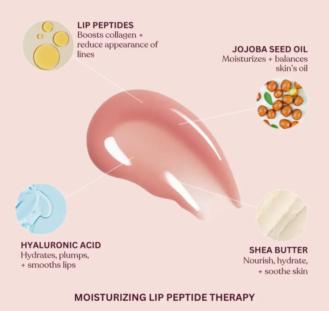KARA BEAUTY Lip Syrup Moisturizing Peptide Therapy Lip Gloss - Mauve Berry