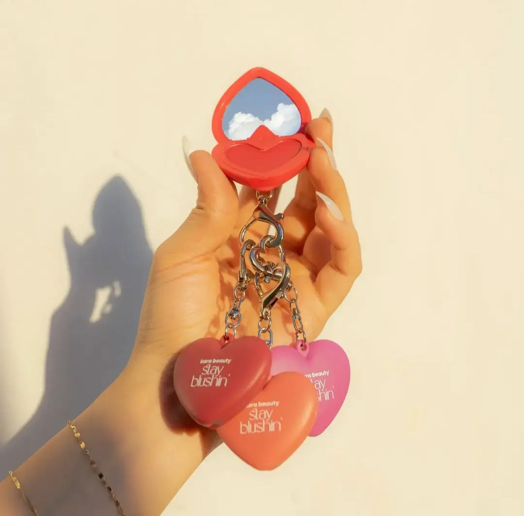 KARA BEAUTY Stay Blushin! Lip and Cheek Cream Blush Keychain - Flirty Flush