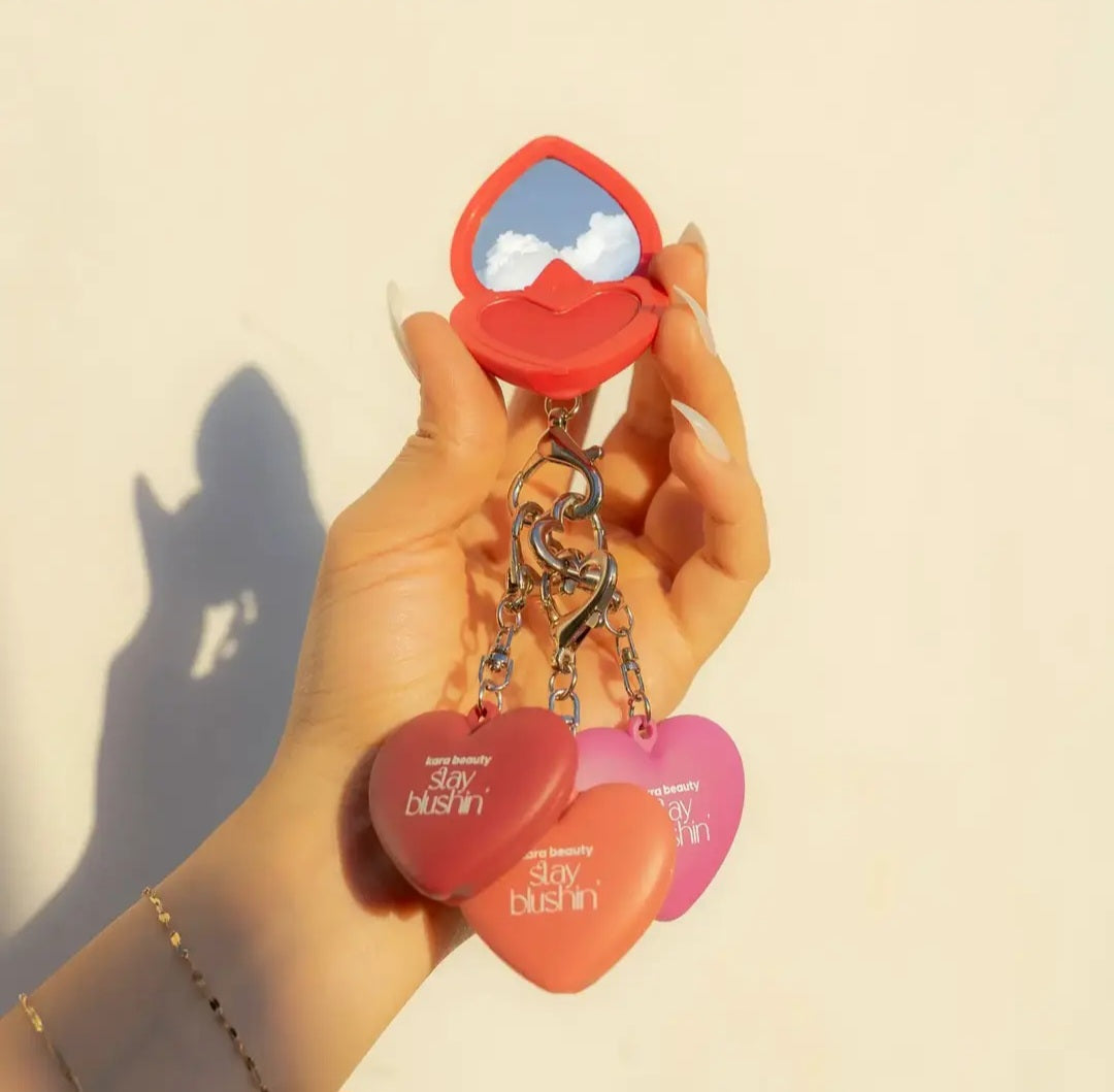 KARA BEAUTY Stay Blushin! Lip and Cheek Cream Blush Keychain - Sunkissed