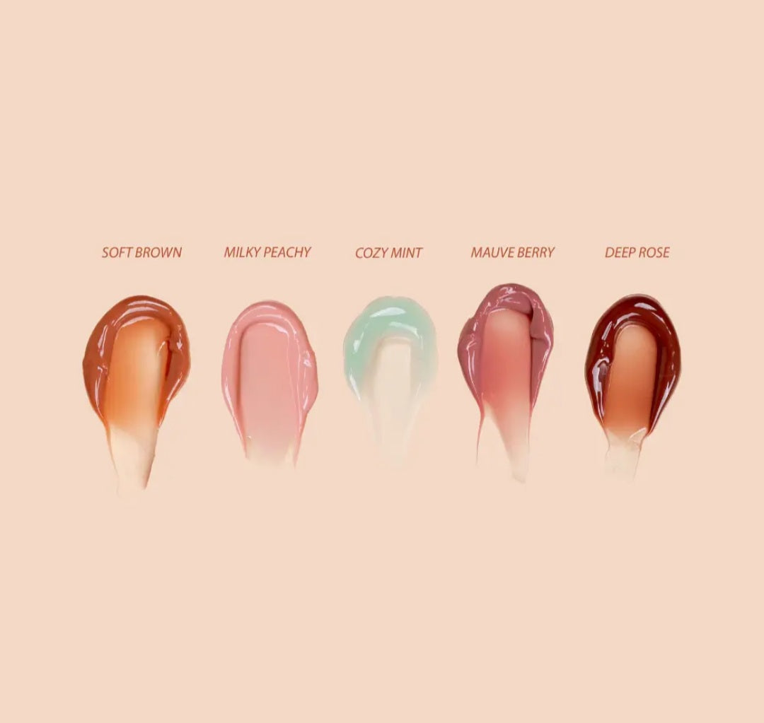 KARA BEAUTY Lip Syrup Moisturizing Peptide Therapy Lip Gloss - Milky Peach