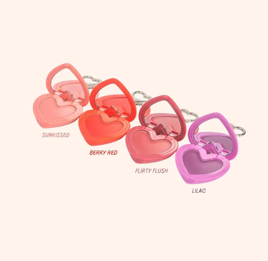 KARA BEAUTY Stay Blushin! Lip and Cheek Cream Blush Keychain - Flirty Flush