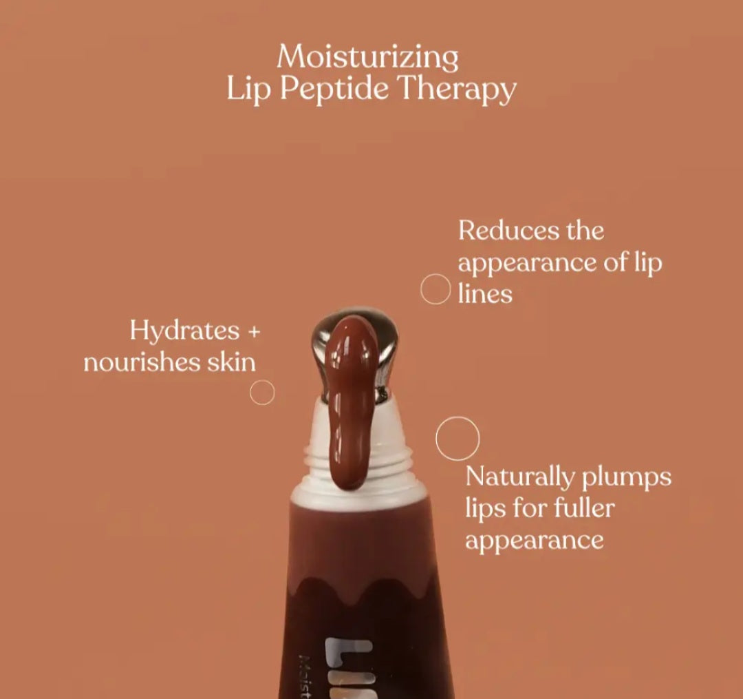 KARA BEAUTY Lip Syrup Moisturizing Peptide Therapy Lip Gloss - Deep Rose