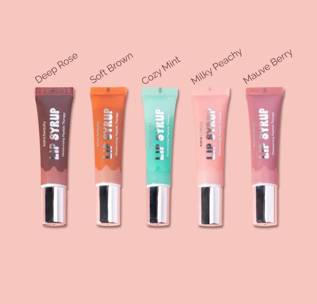 KARA BEAUTY Lip Syrup Moisturizing Peptide Therapy Lip Gloss - Mauve Berry