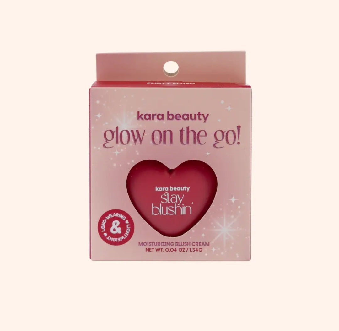 KARA BEAUTY Stay Blushin! Lip and Cheek Cream Blush Keychain - Flirty Flush