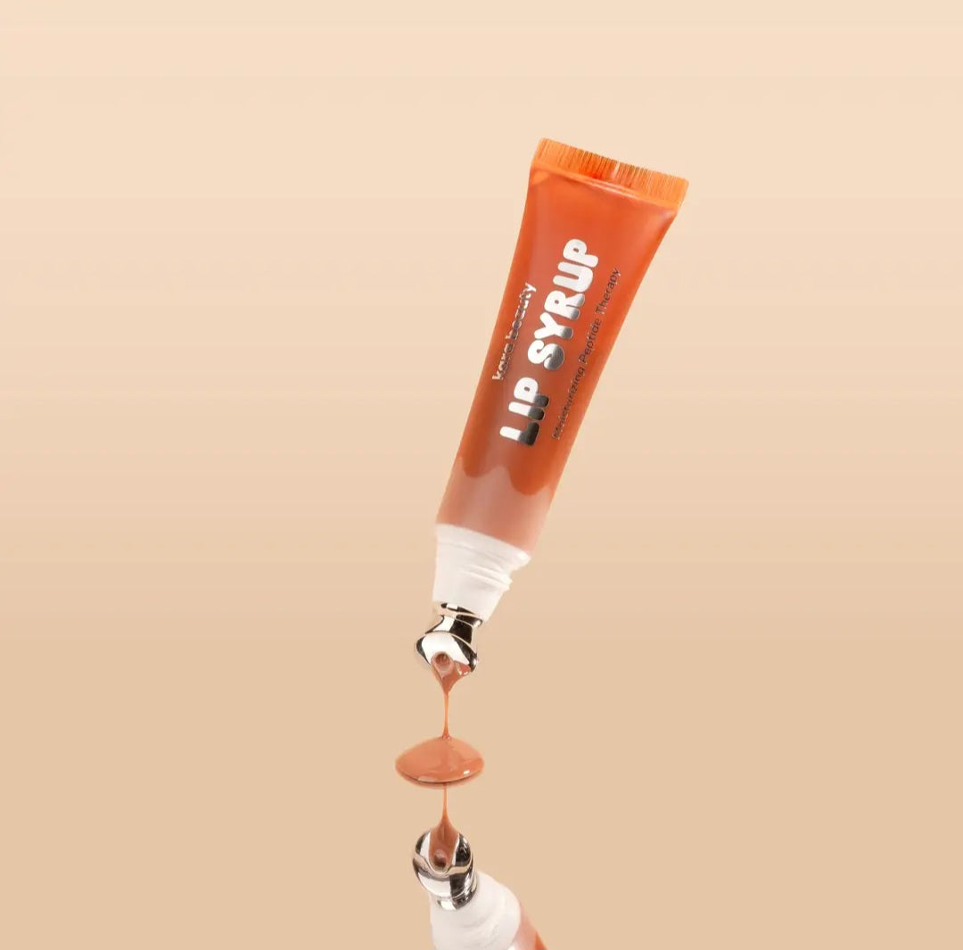 KARA BEAUTY Lip Syrup Moisturizing Peptide Therapy Lip Gloss - Soft Brown