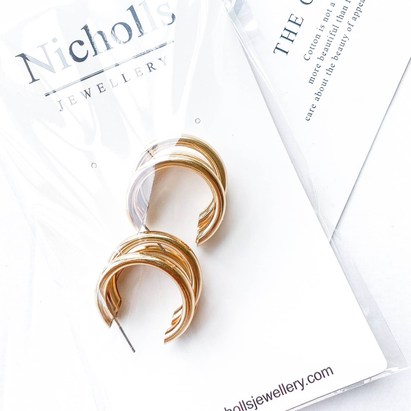 Triple Gold Hoop Earrings