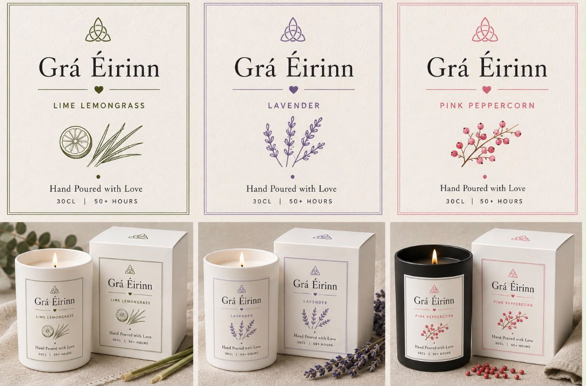Grá Éirinn Lime Lemongrass Candle