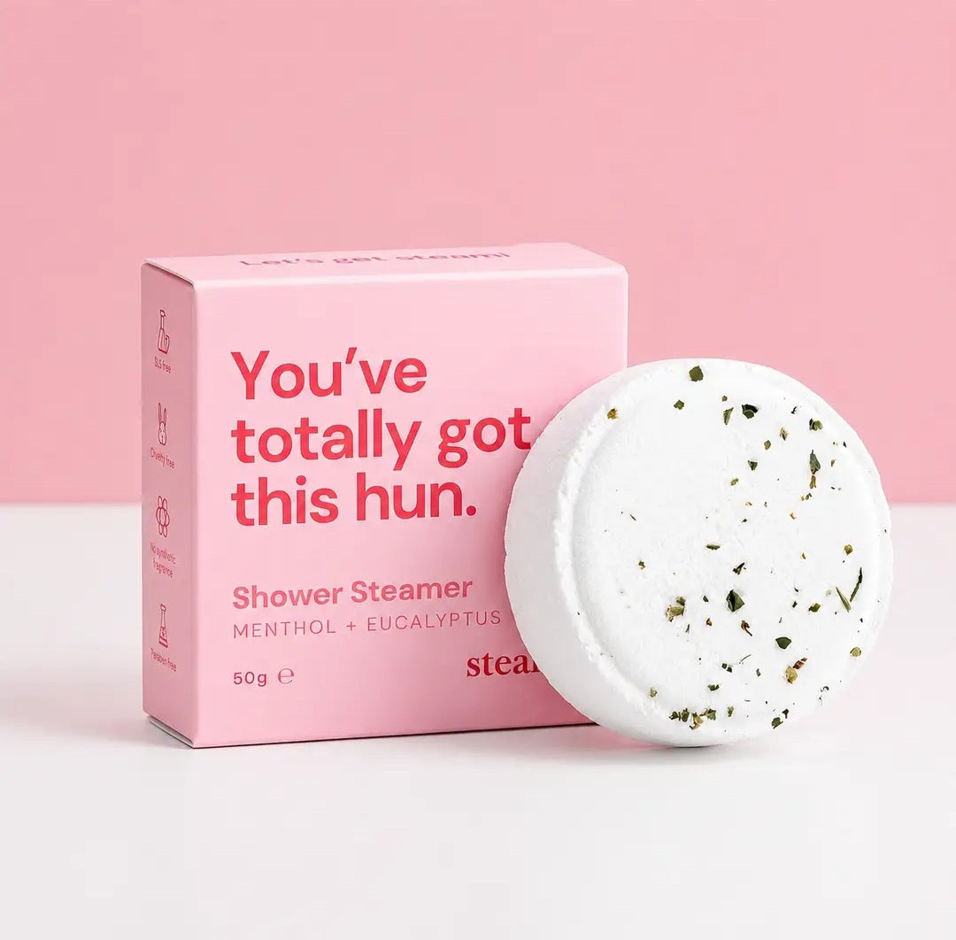 STEAMI Shower Steamer | Shower Bomb | Shower Melt - LOVE & LIGHT BY MARIANNE supporting Pretty in Pink 🎀 (you've got this hun)
