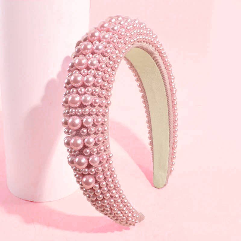 Pink Pearl Statement Headband
