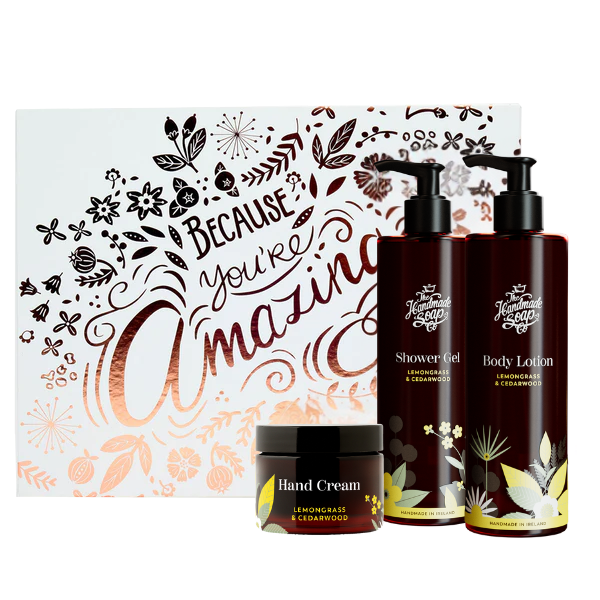The Handmade Soap Co - Lemongrass & Cedarwood "Because You're Amazing" Gift Set