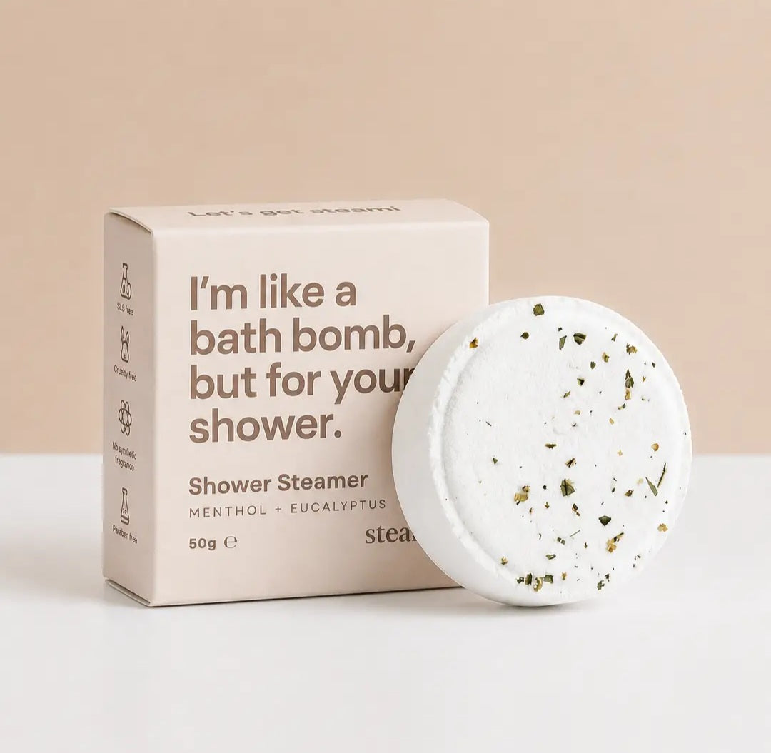 STEAMI Shower Steamer | Shower Bomb | Shower Melt - LOVE & LIGHT BY MARIANNE supporting Pretty in Pink 🎀 (im like a bath bomb but for your shower)