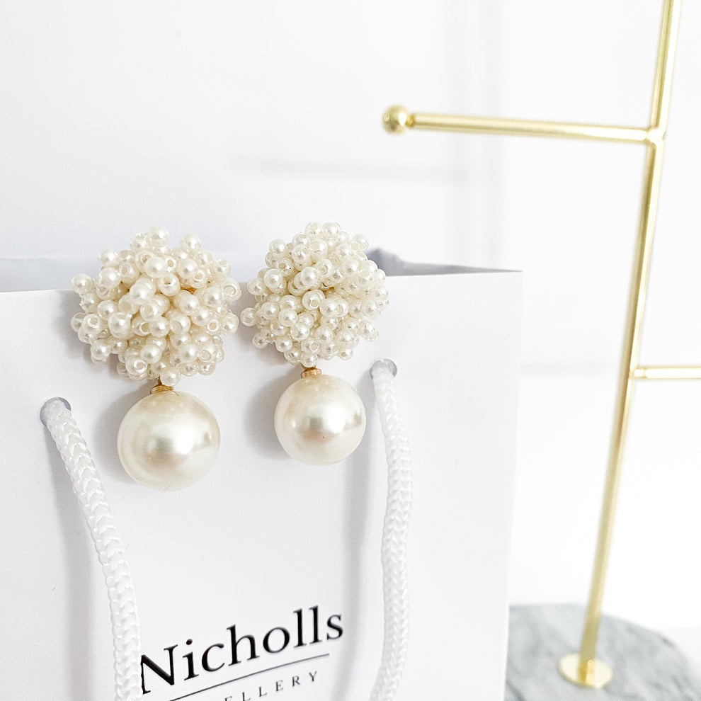Charlotte Cluster Drop Earrings