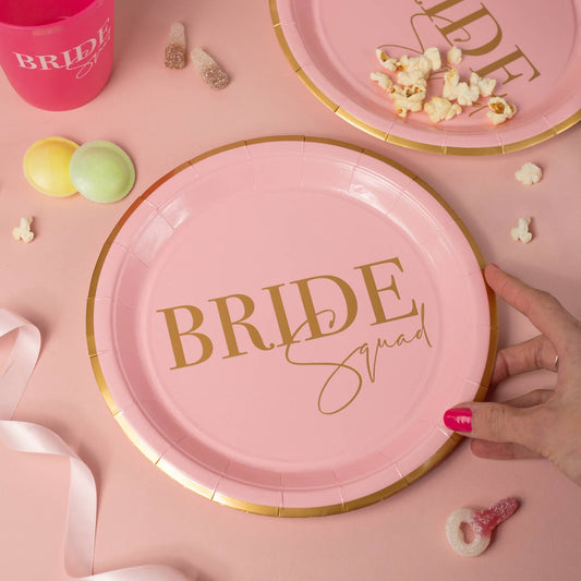 Bride Squad Paper Plates | 16 Pack