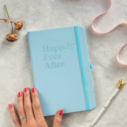 Happily Ever After Embossed Bridal Hardback A5 Notebook